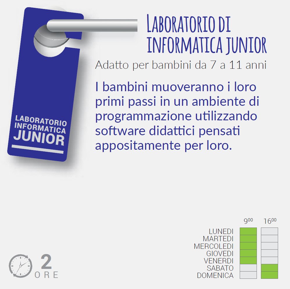 Laboratorio di informatica Junior - Porte Aperte 2018 al Polo Scientifico e Tecnologico - Ferrara
